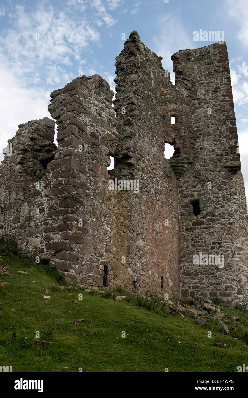 Ardvreck castle ruins on Loch Assynt. Stock Photo