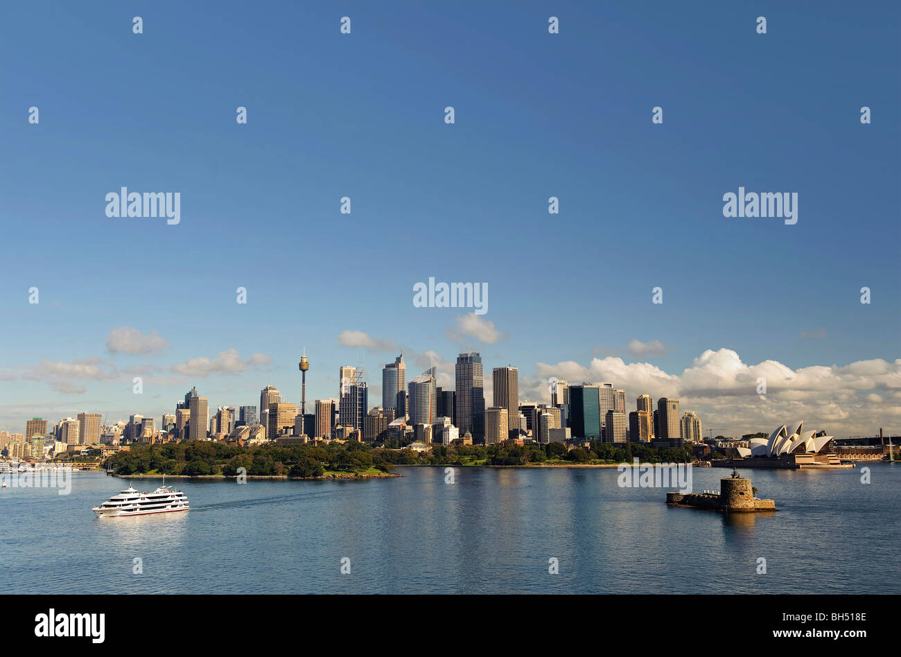 Sydney Opera House and CBD Skyline in Early Morning Light Stock Photo