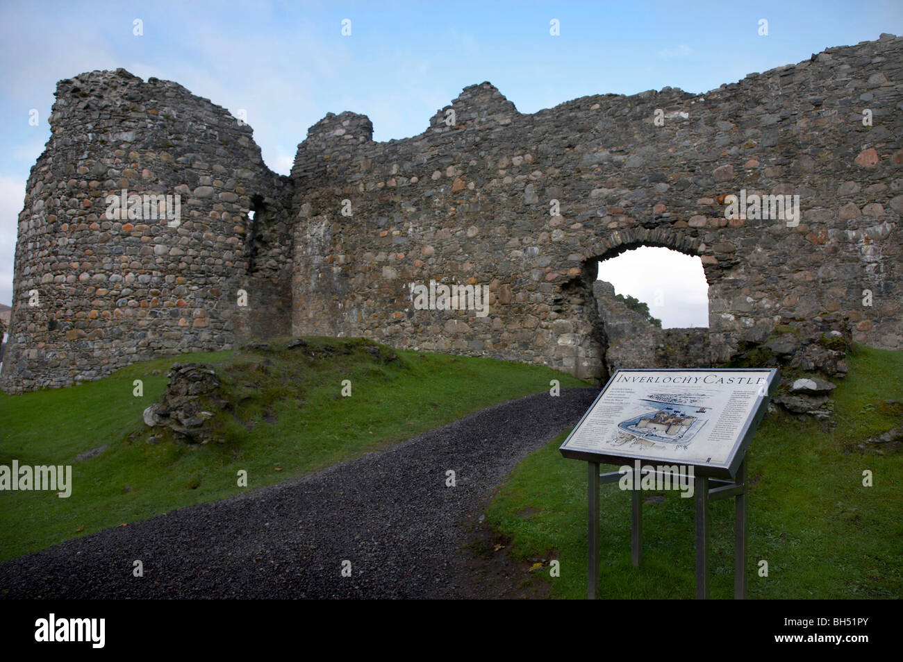 One of the most historic castles in the Scottish Highlands and built in the 13th century. Stock Photo