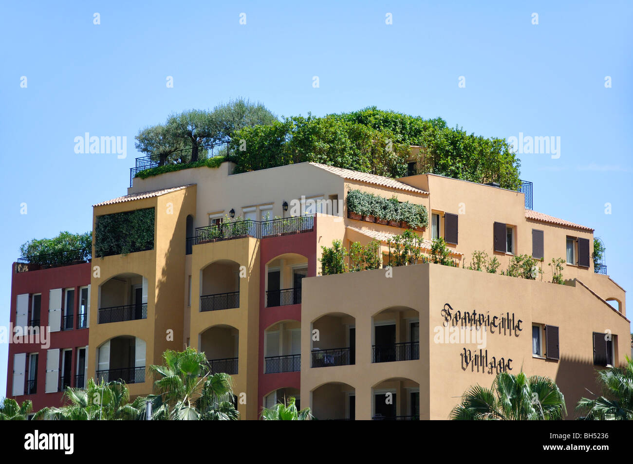 Luxury apartments in Fontvieille, Monaco Stock Photo Alamy