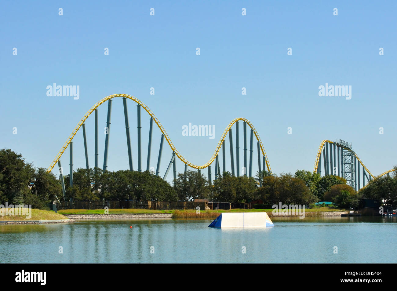 Roller coaster, SeaWorld, San Antonio, Texas Stock Photo - Alamy