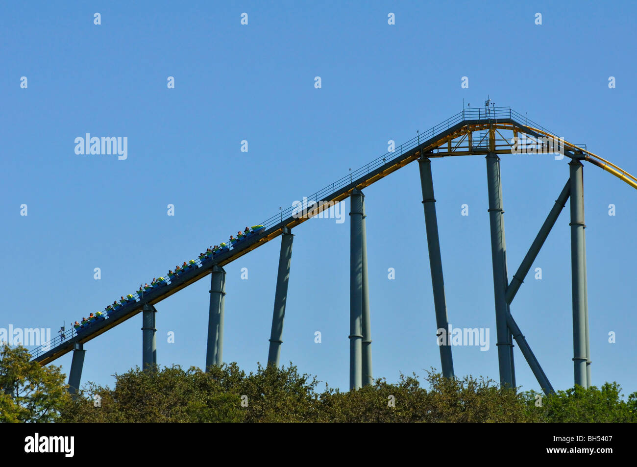 Roller coaster, SeaWorld, San Antonio, Texas Stock Photo - Alamy