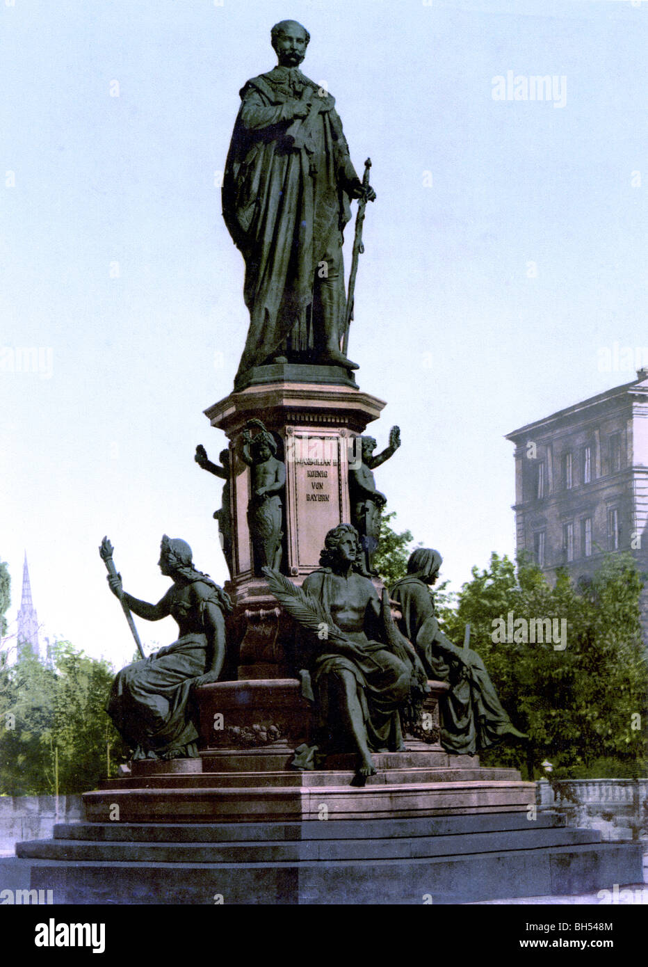 Maximilian Monument König Maximilian II Bayern Stock Photo