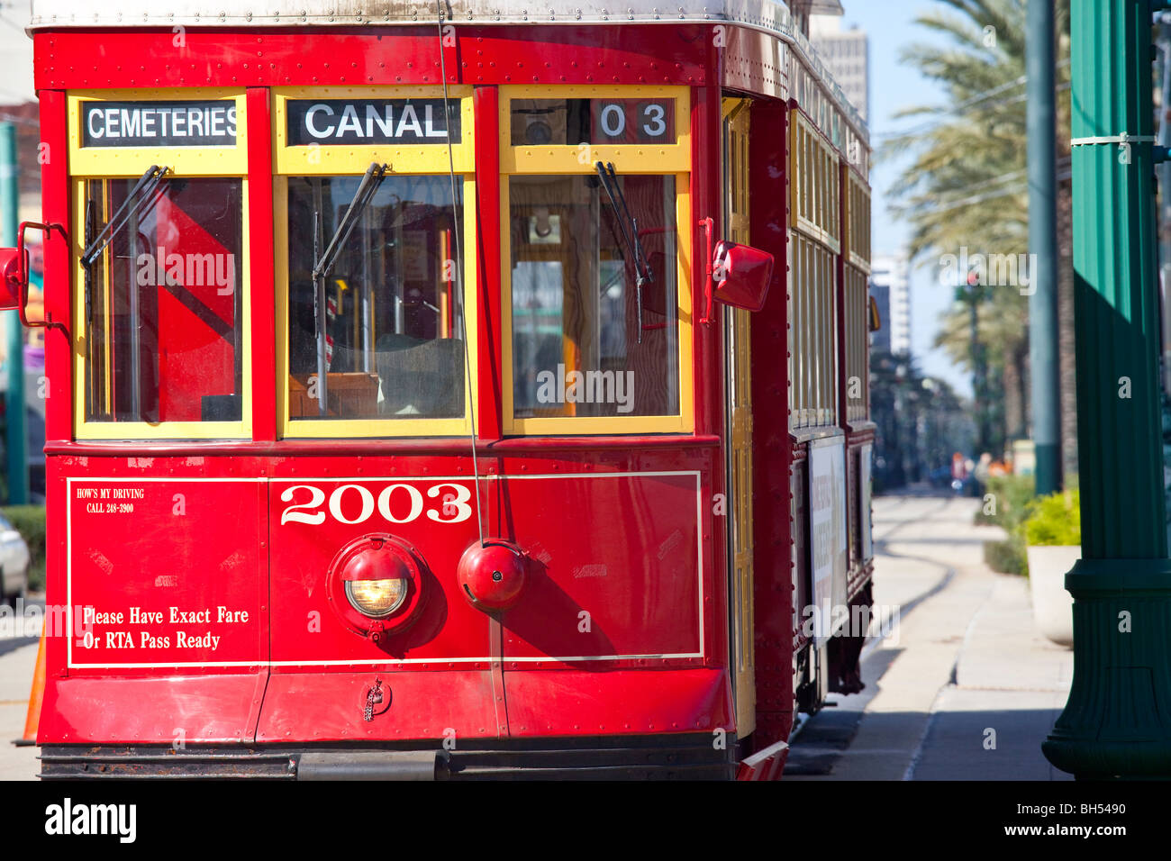 Streetcar in New Orleans, LA Stock Photo