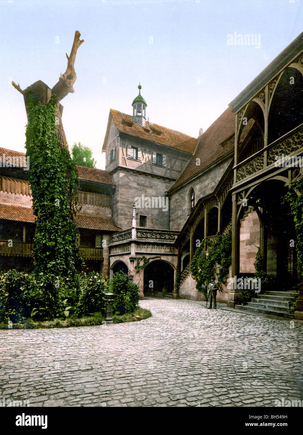 Schlosshof Nürnberg Stock Photo