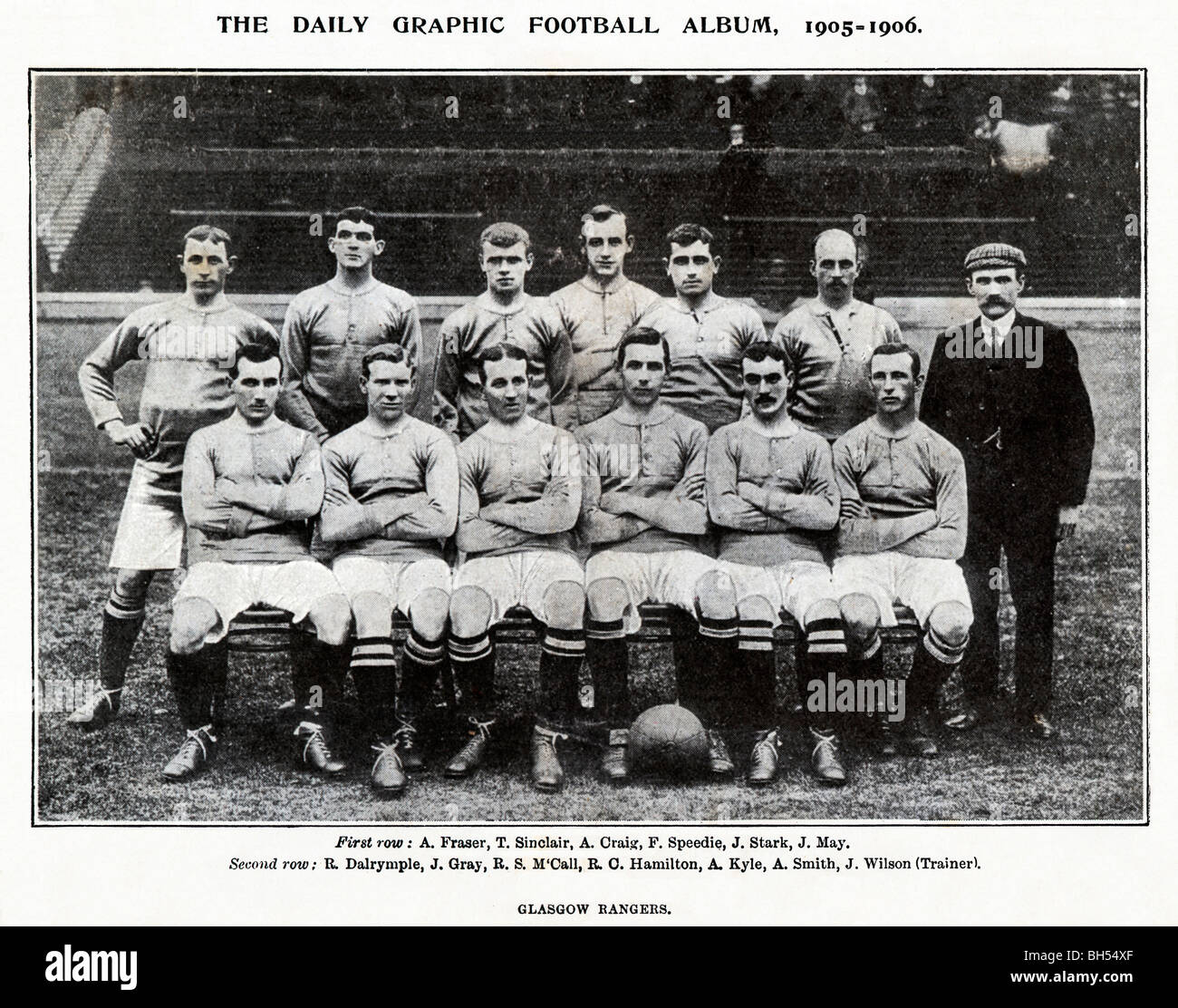Glasgow Rangers 1905, team photo of the Scottish footballers at the start of the season where