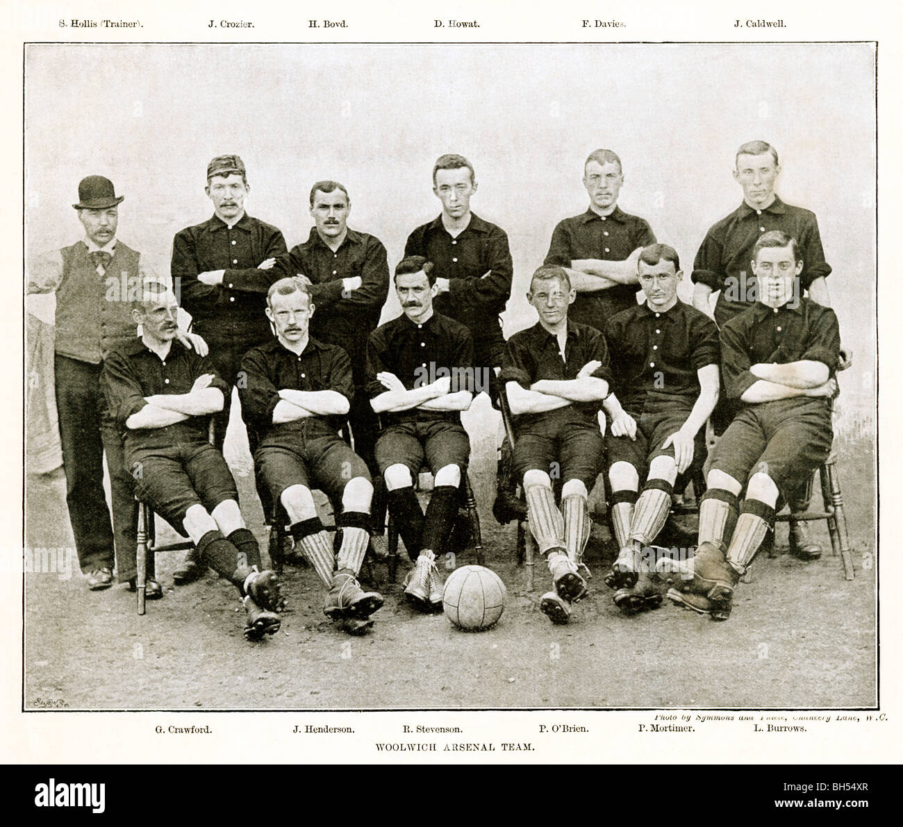 Woolwich Arsenal, 1894 , Arsenal FC as was at the start of the 1894-1895 season, after joining the Football League in 1893 Stock Photo