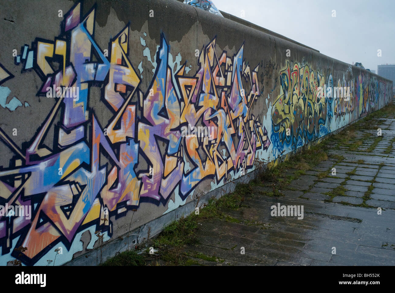 Tallinn  , Estonia, Grafitti on the opera house Stock Photo