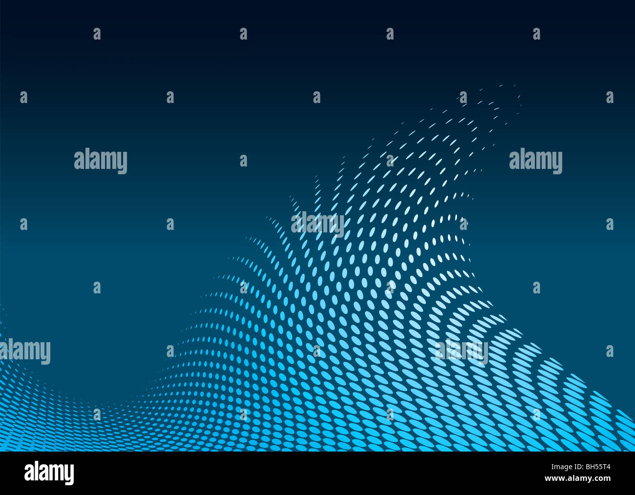Modern ocean surf wave with halftone dots and blue gradient Stock Photo ...