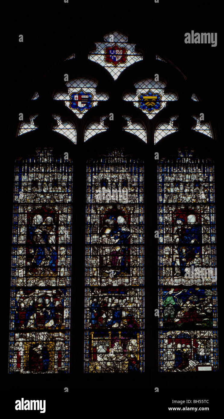 York Minster, stained glass, narrative window in south choir aisle, c