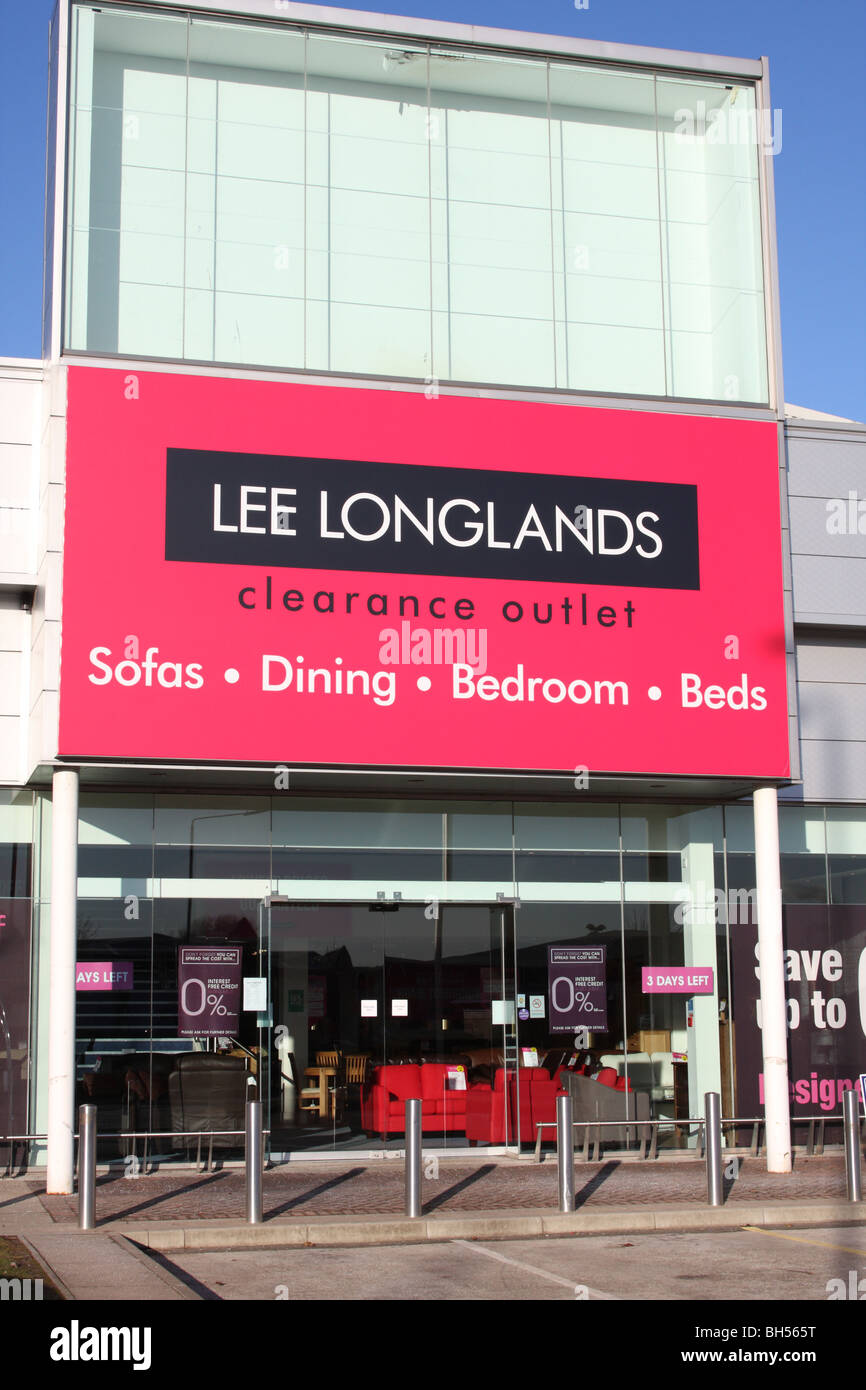 A Lee Longlands clearance outlet on a retail park in Nottingham