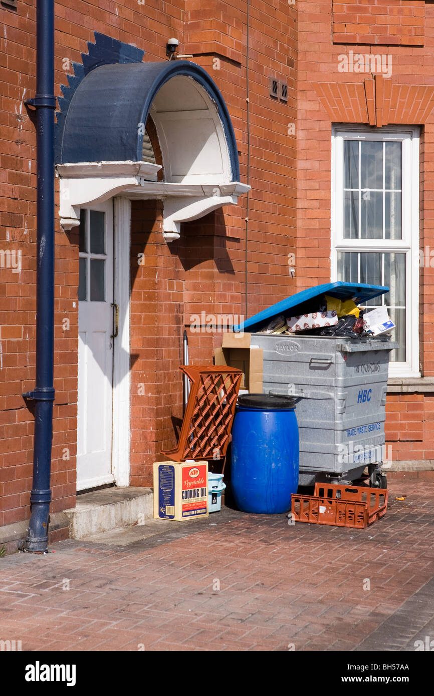 Rubbish Bins on the Quayside at Hartlepool Marina, Teesside, England
