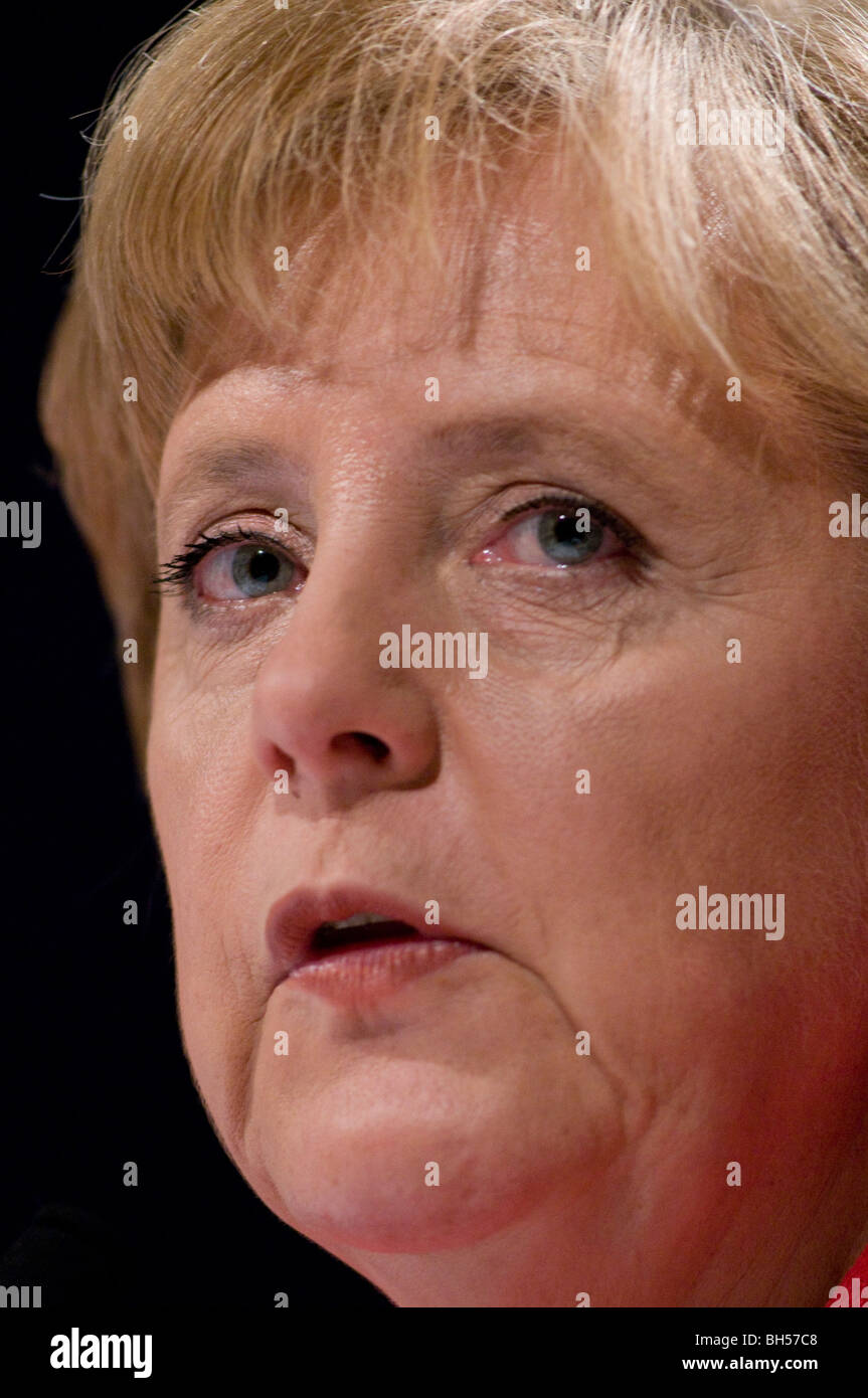 German Chancellor Dr. Angela Merkel Photo by Julio Etchart Stock Photo