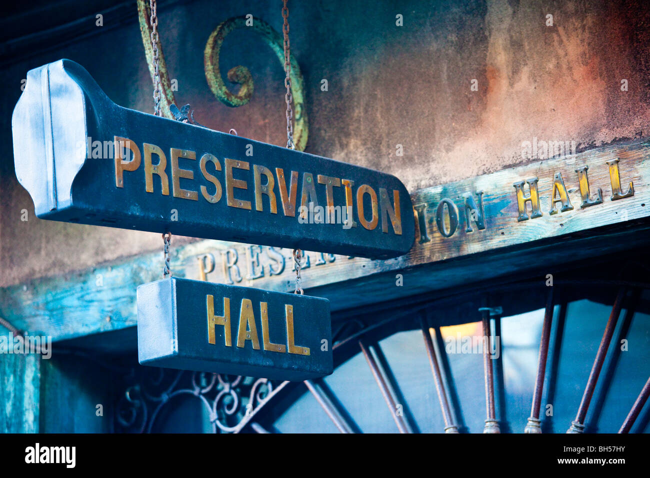Preservation Hall Jazz Club in the French Quarter of New Orleans, LA Stock Photo