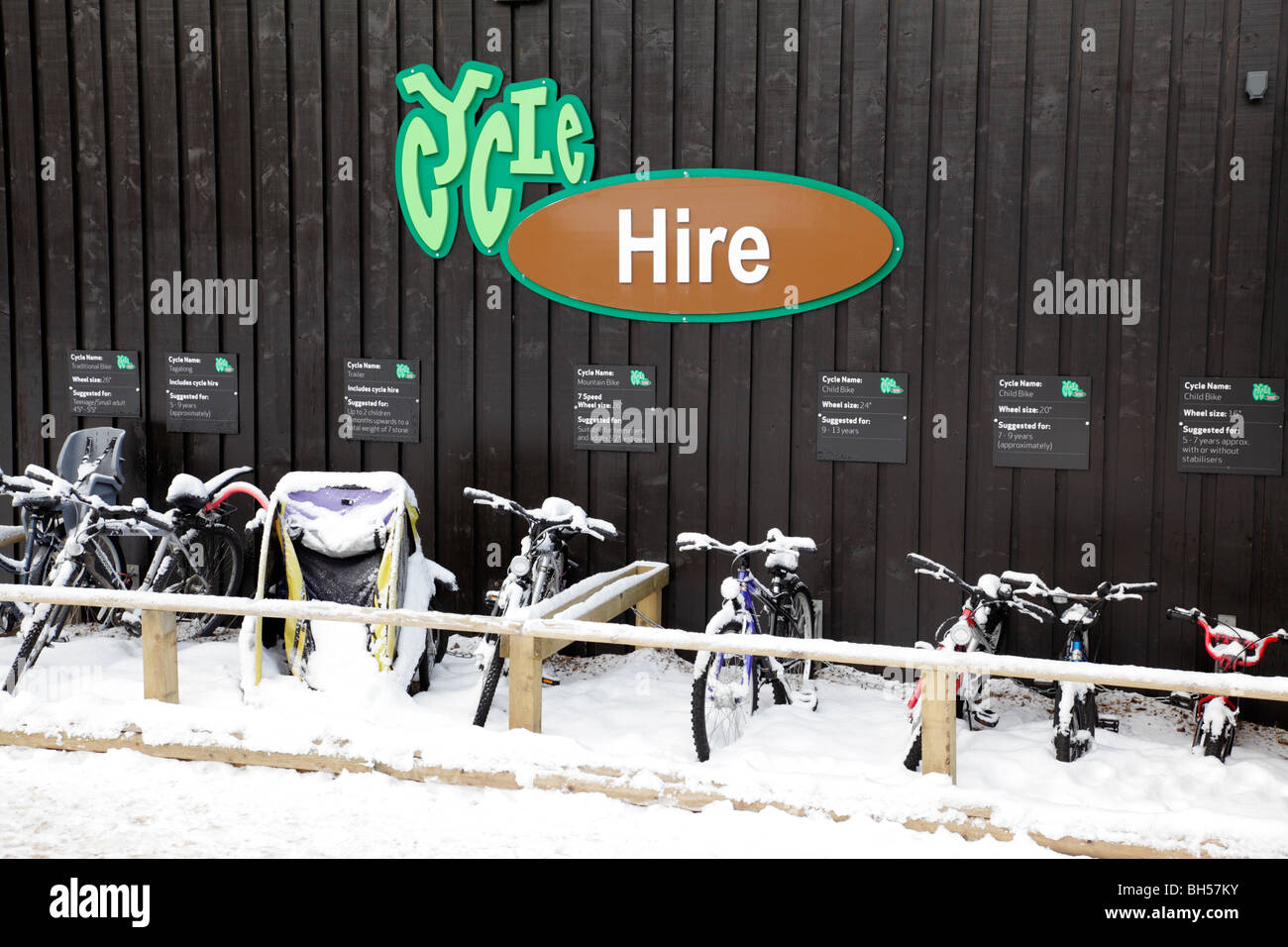 cycle hire at centre parcs penrith uk Stock Photo Alamy