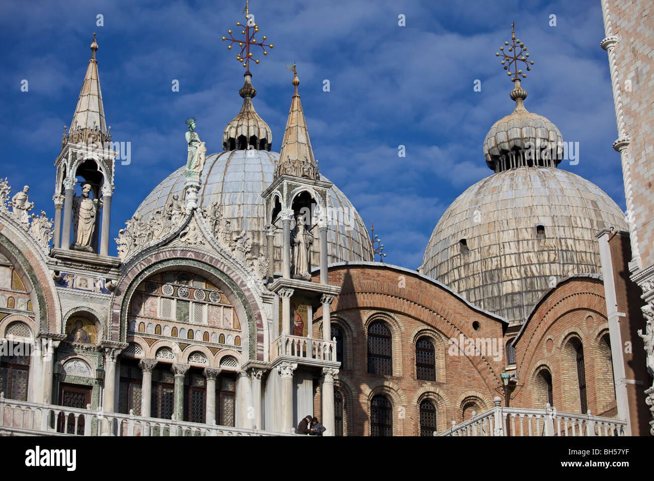 St Marks Basilica (San Marco Basilica), in the sunshine, Venice, Italy Stock Photo