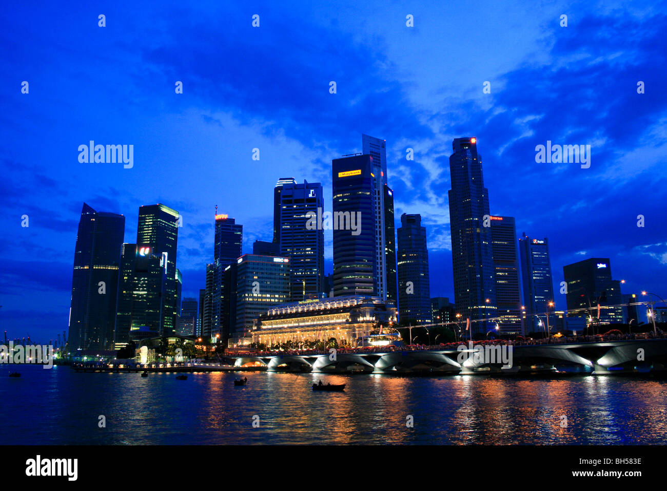 Singapore Business District / Skyline Stock Photo