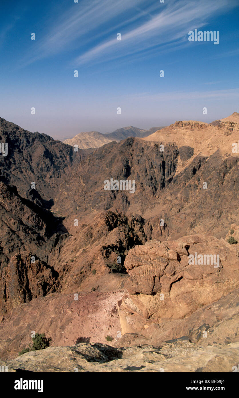 Jordan, mountains near Petra Stock Photo