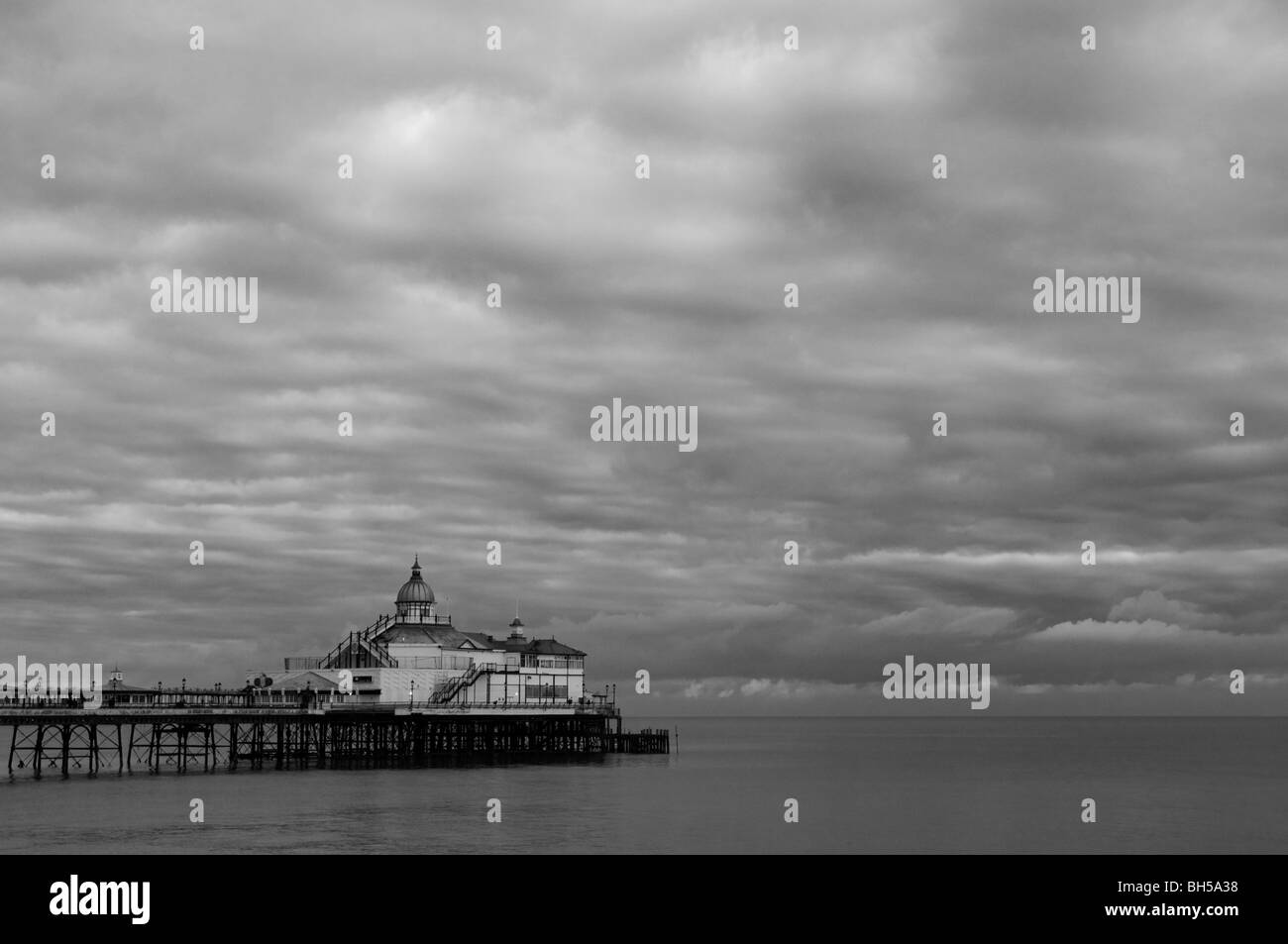 UK, England, East Sussex. A view of Eastbourne Pier. Stock Photo