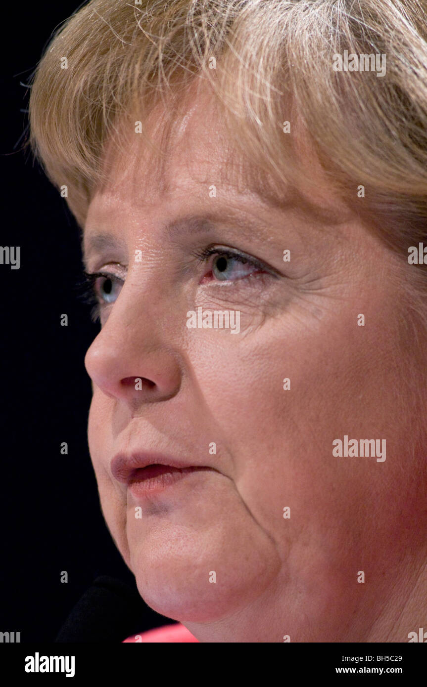 German Chancellor Dr. Angela Merkel Photo by Julio Etchart Stock Photo