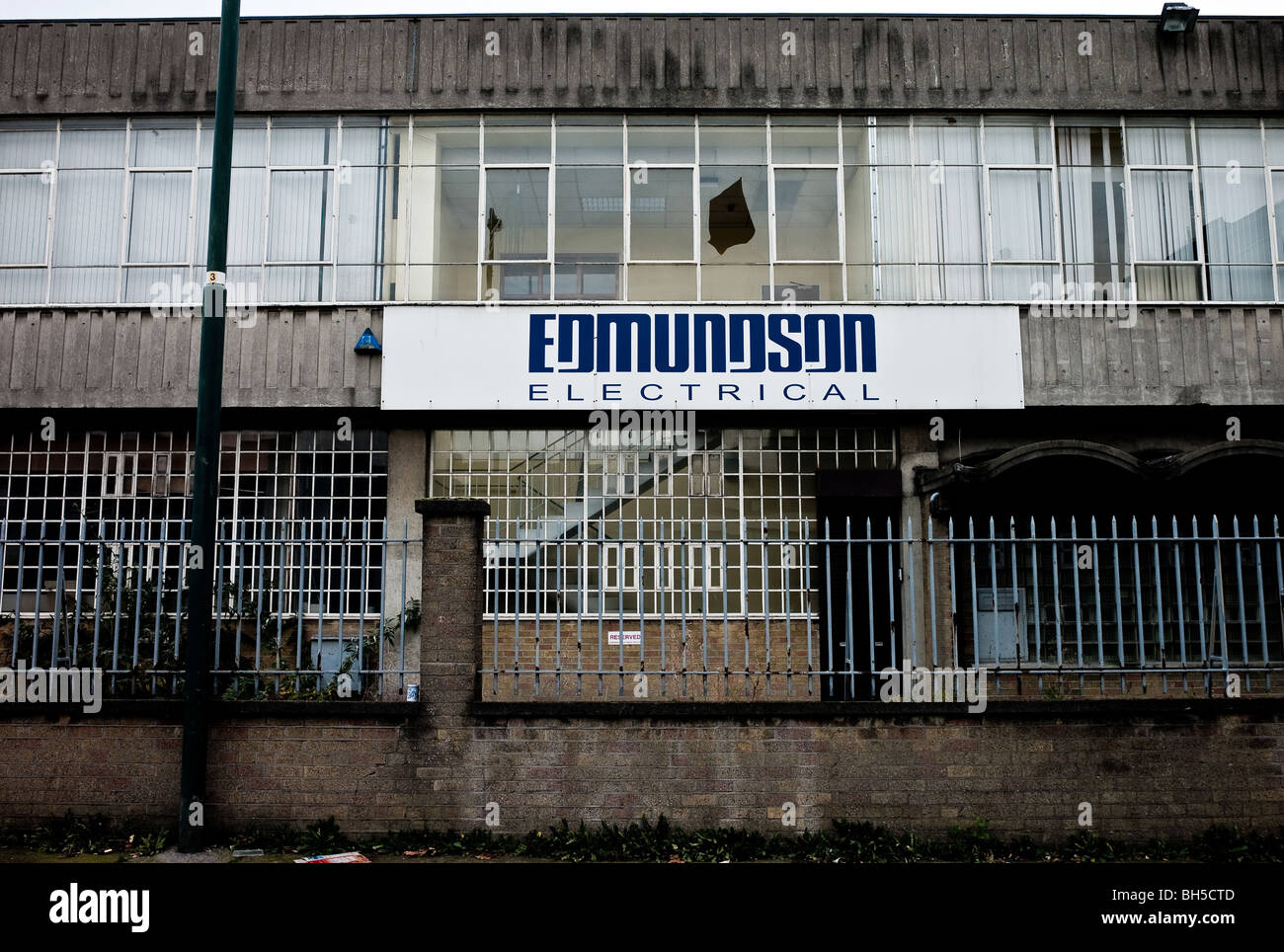 Old empty electrical supplies factory in north inner city Dublin