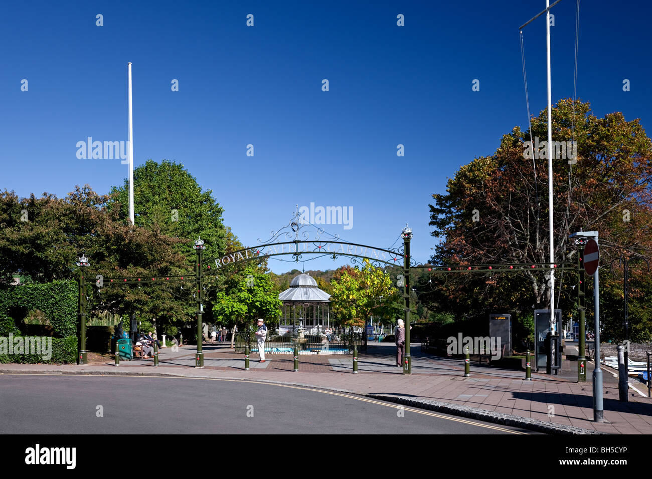 Entrance to the Royal Avenue Gardens in the centre of Dartmouth, South