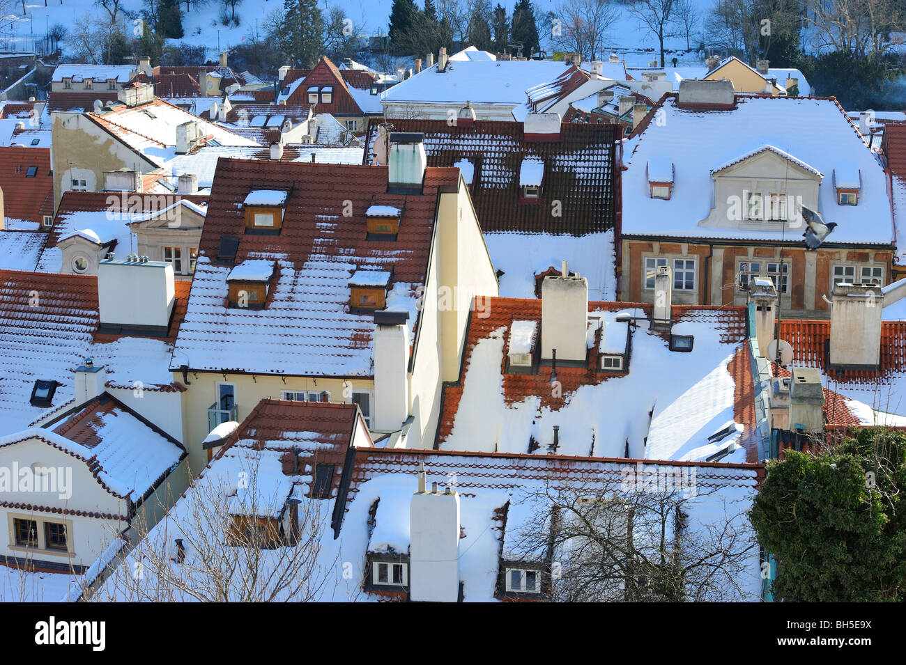 Lesser town, Mala Strana, view from Prague Castle Czech Republic Stock Photo