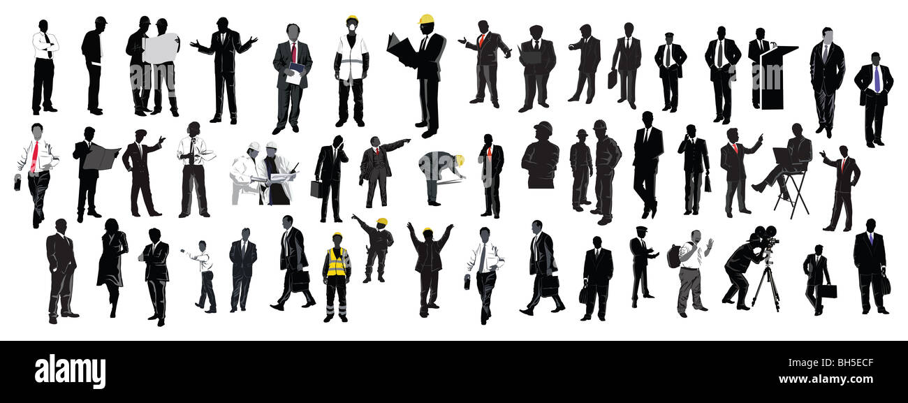 men from different professional career backgrounds Stock Photo