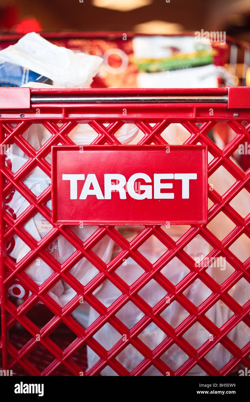 A Target Shopping Cart full of items Stock Photo Alamy