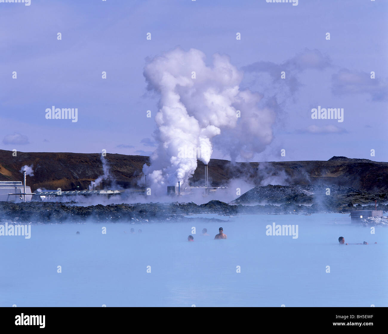 Blue Lagoon Natural Geothermal Spa (Bláa lónið), Grindavik, Southern Peninsula Region, Republic of Iceland Stock Photo