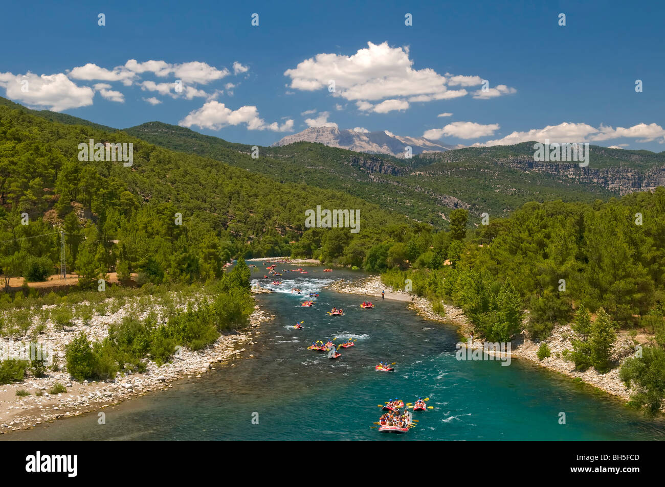 Rafting on River at Koprulu Canyon, Antalya, Southern Coast of Turkey ...