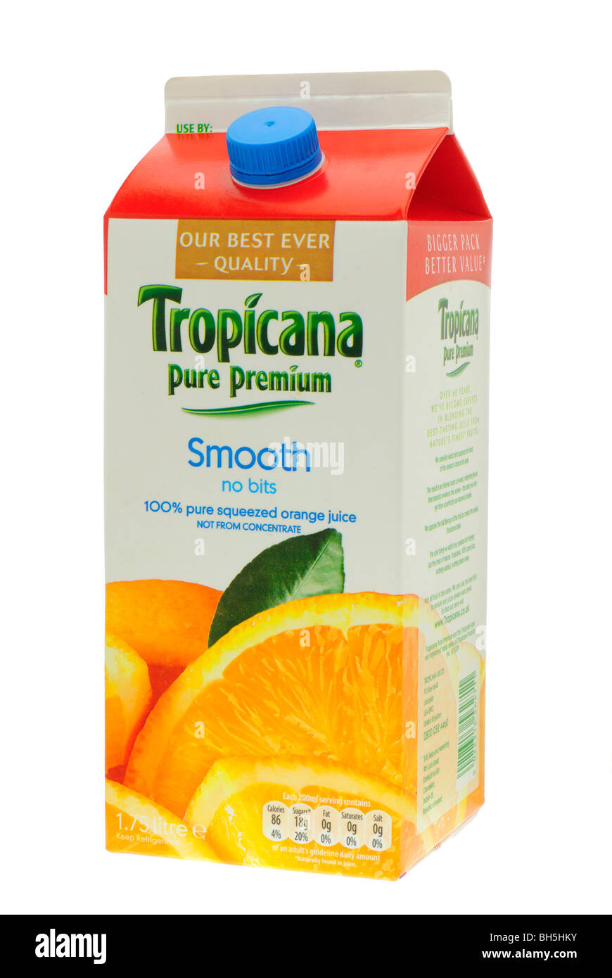 Carton of Tropicana Pure Orange Juice Stock Photo: 27783167 - Alamy