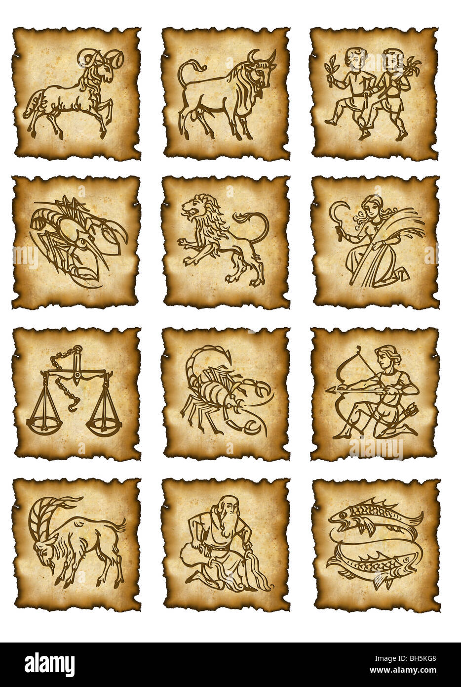set of astrological symbols Stock Photo
