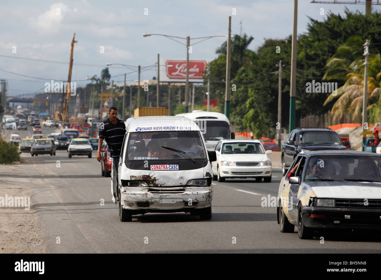 Highway traffic, Santo Domingo, Dominican Republic Stock Photo Alamy