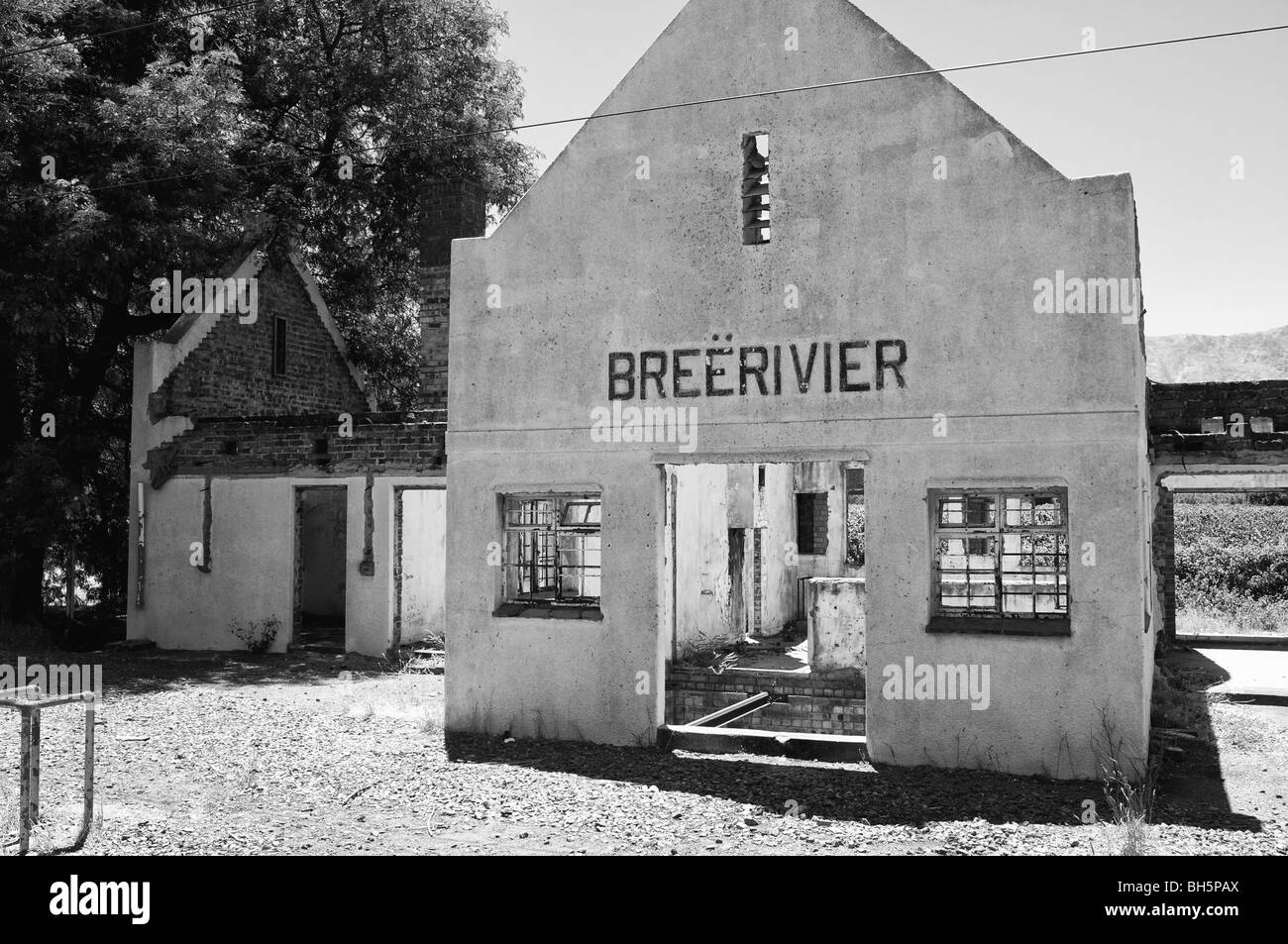 Abandoned station house Stock Photo