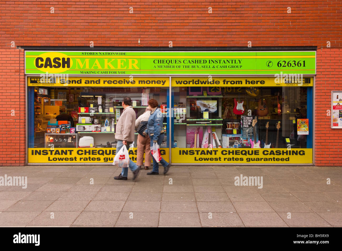 The Cash Maker cash converter shop store in Norwich , Norfolk , England , Britain , Uk Stock Photo