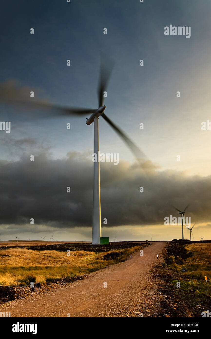 Wind turbines at Whitelee, Eaglesham Moor, Glasgow Stock Photo