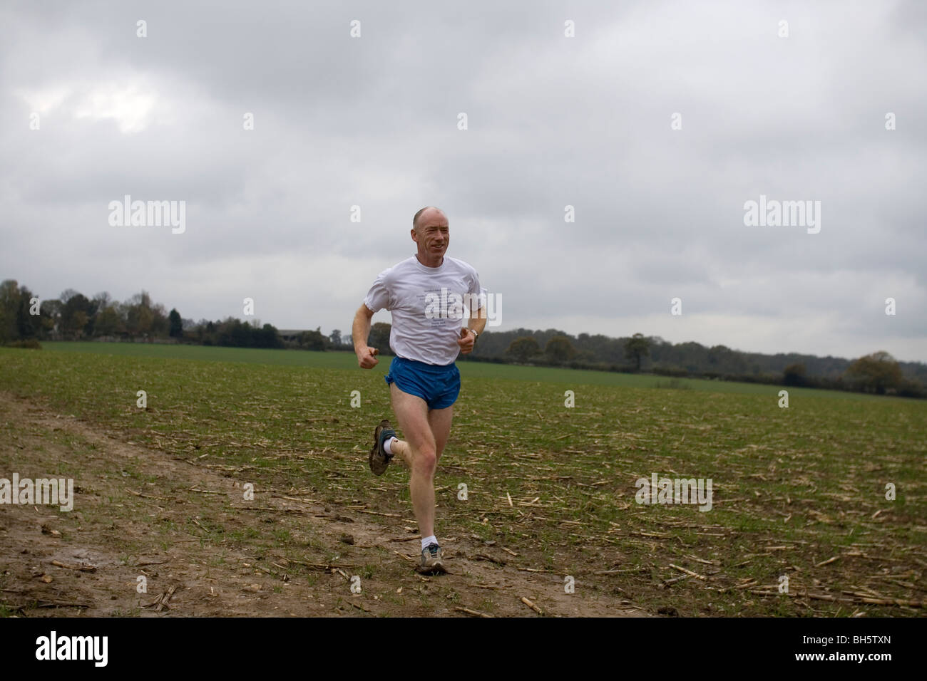 A cross country runner. Stock Photo