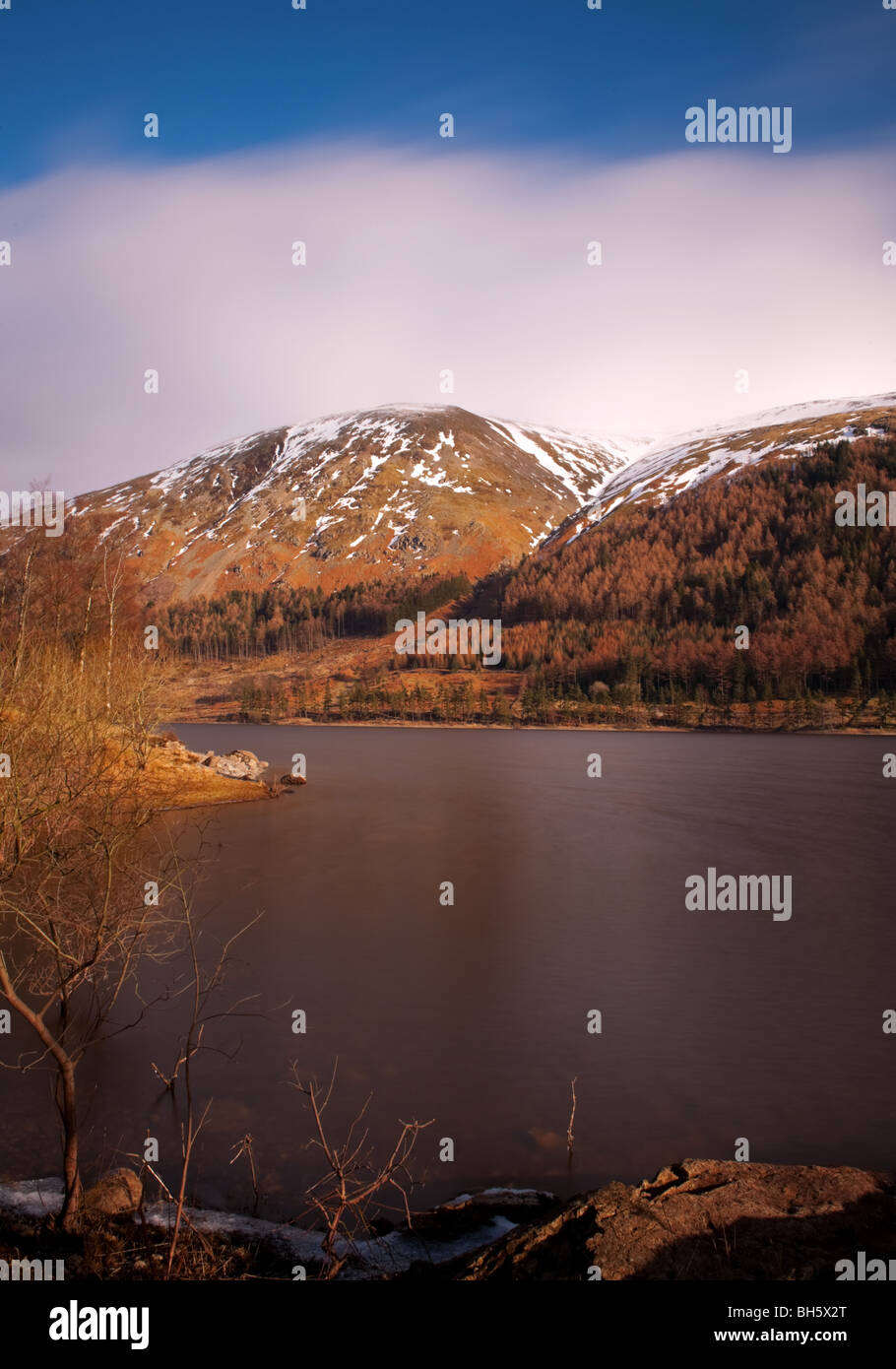 Helvellyn from Thirlmere Water, Lake District, Cumbria, England, UK. Stock Photo