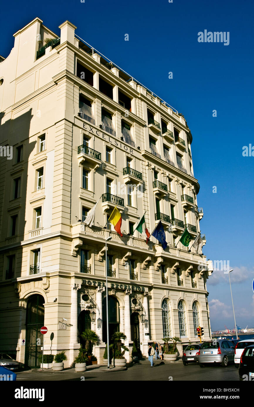 hotel Excelsior Naples, Campania, Italia, it Stock Photo