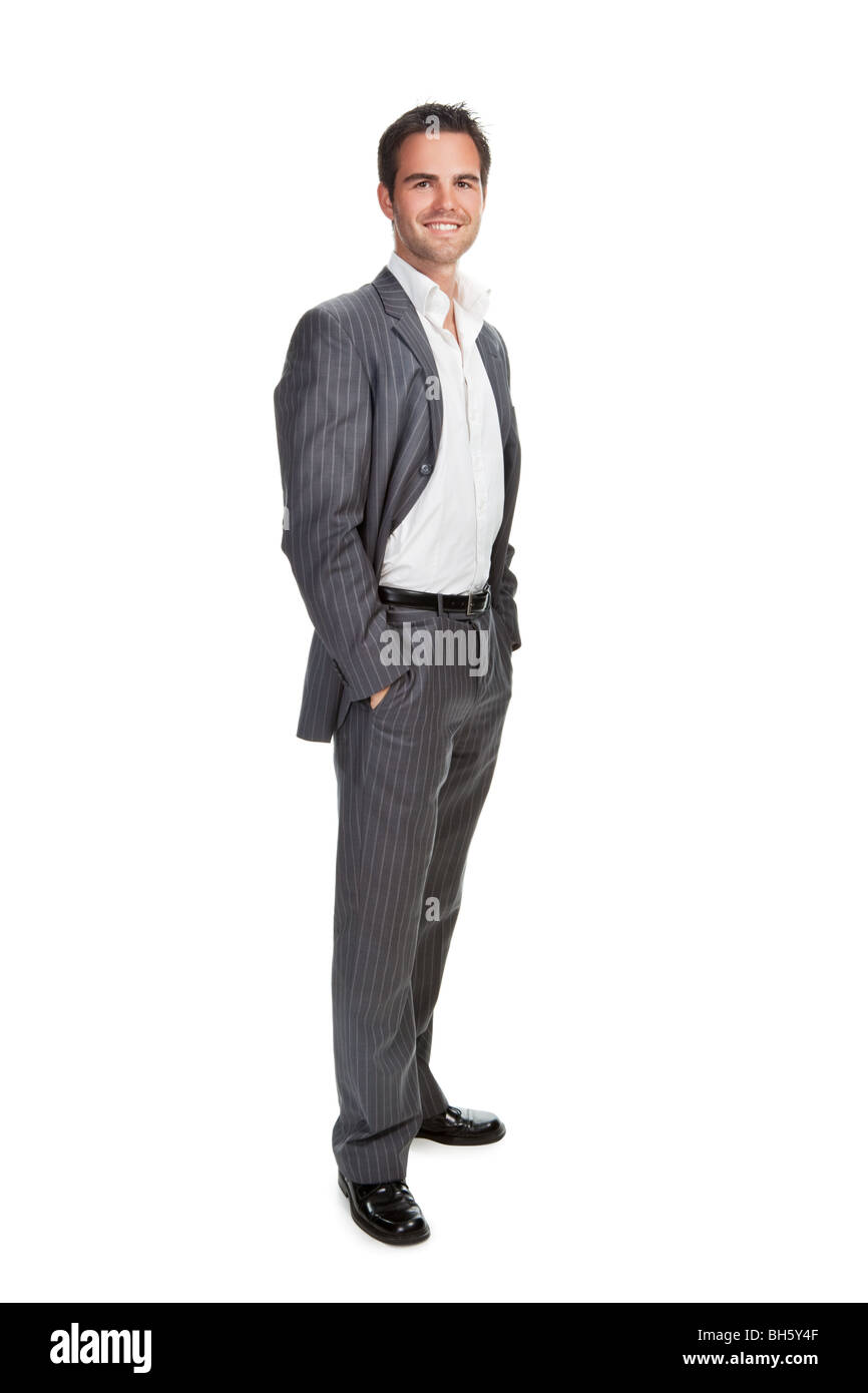 Portrait of confident business man isolated over white background Stock ...