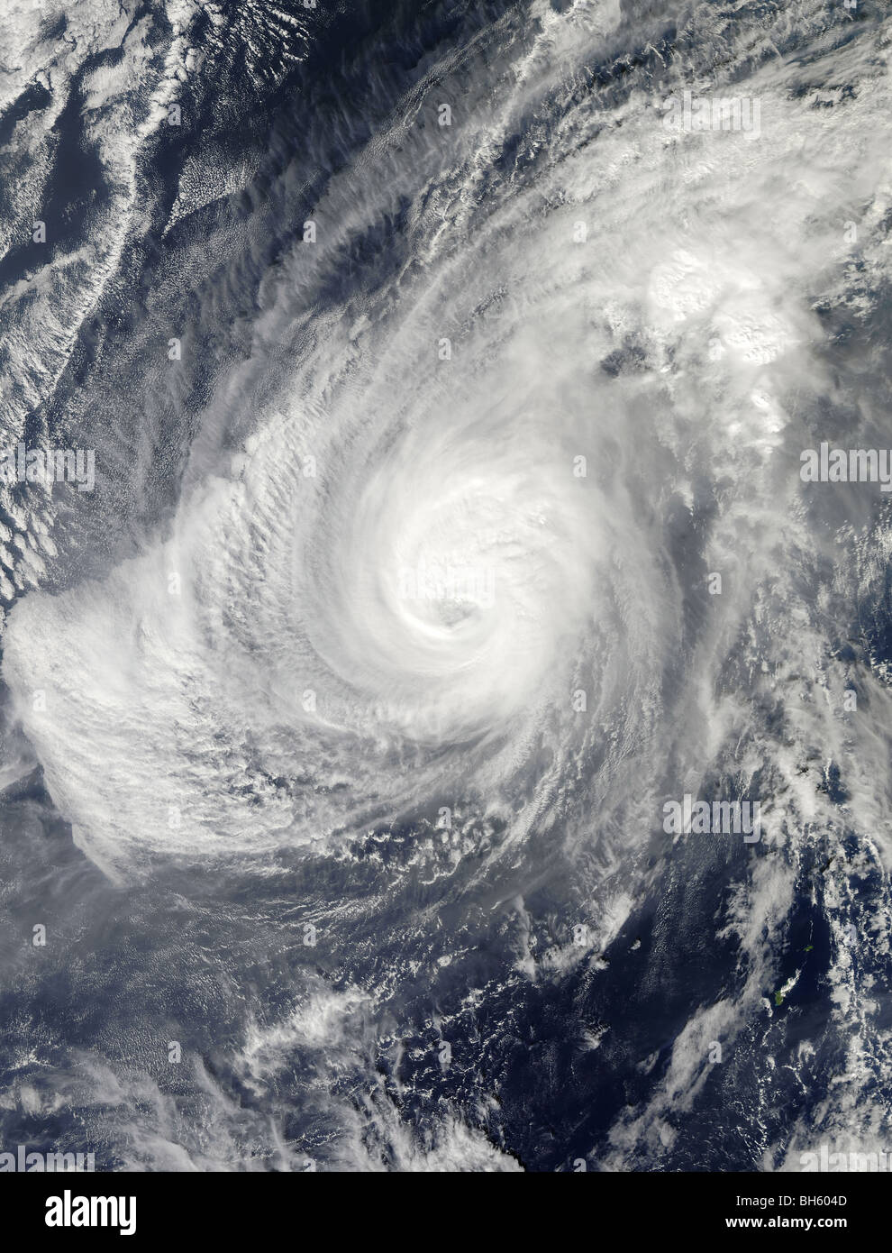 Typhoon Nida south-southwest of Iwo Jima. Stock Photo