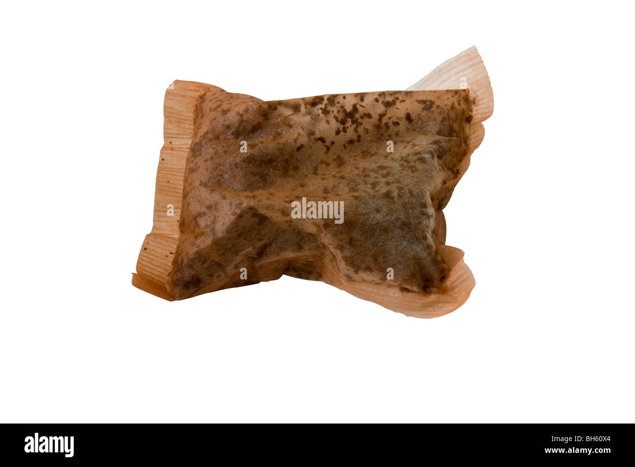 Used tea bag Stock Photo