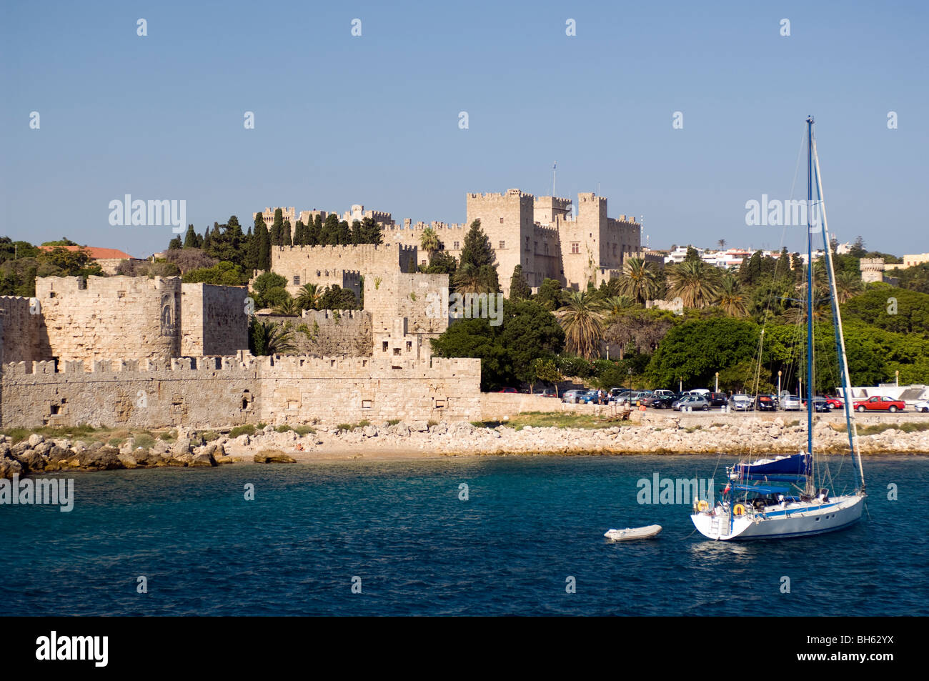 Old Town Walls and Palace of the Grand Masters,Rhodes Town,Island of