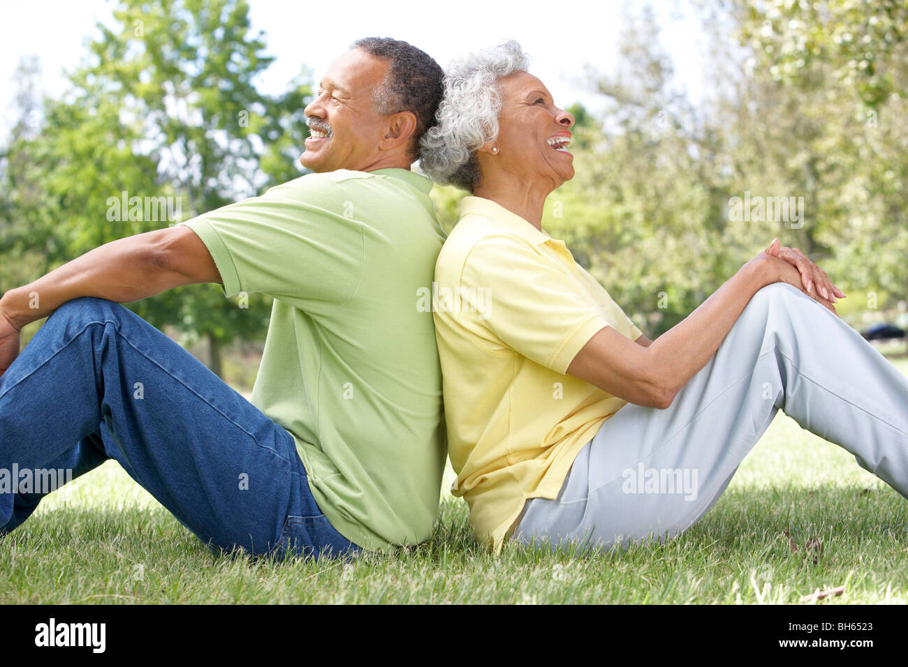 Portrait Of Senior Couple In Park Stock Photo - Alamy