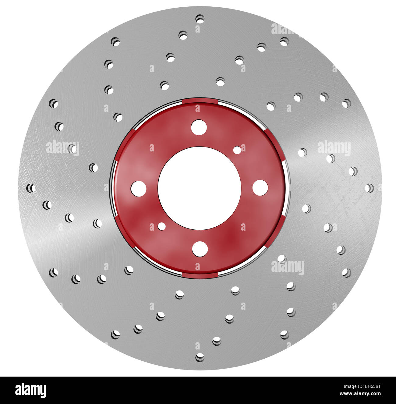 double disc brake rotor separated on white Stock Photo Alamy