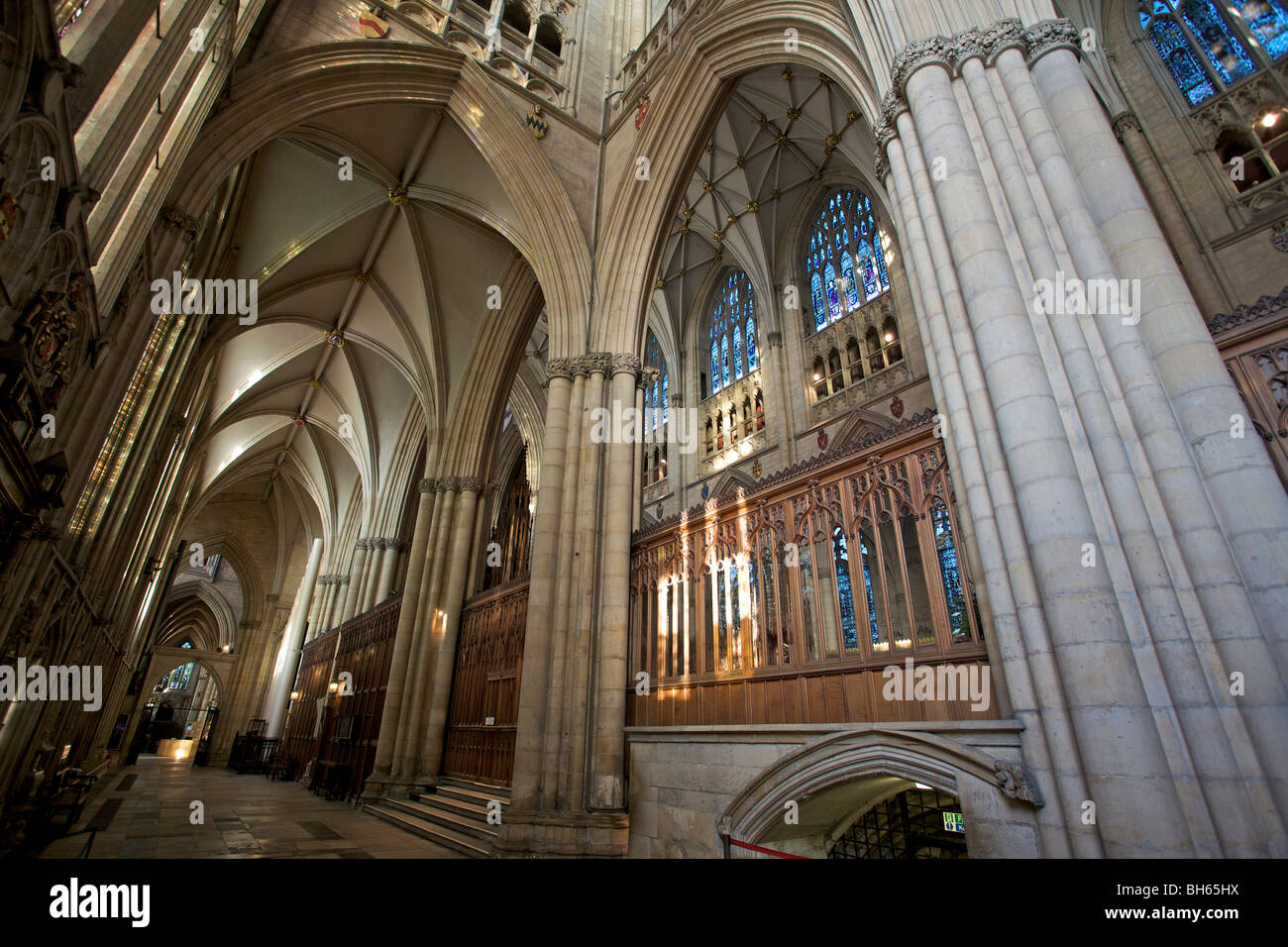 Interior shot of York Minster Abbey, UK Stock Photo Alamy