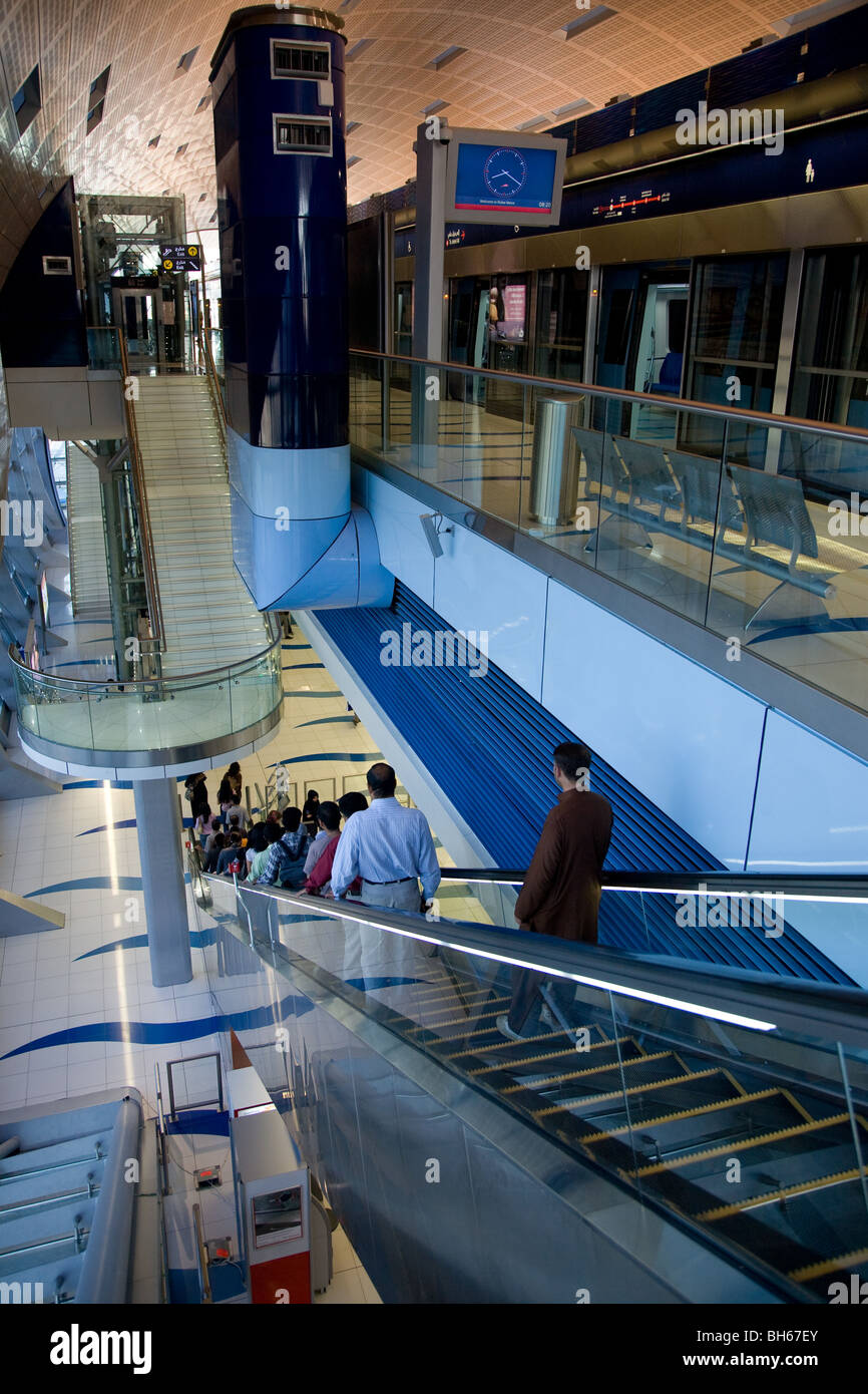 Jebel Ali Dubai Metro Station ticket hall UAE Stock Photo