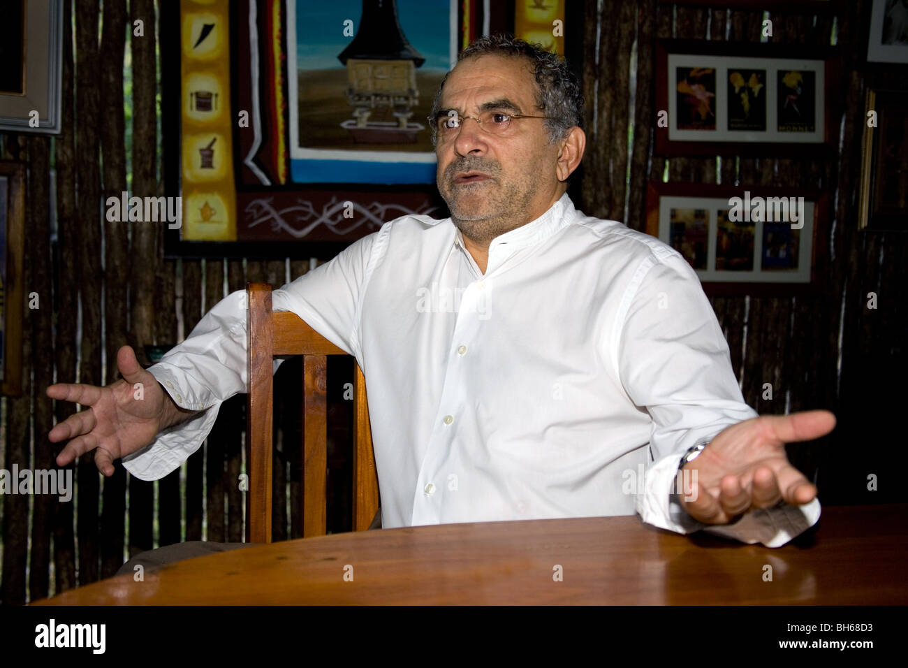 President Jose Ramos-Horta  in his house outside Dili, a worried man just prior to announcing the Prime Minister of East Timor Stock Photo