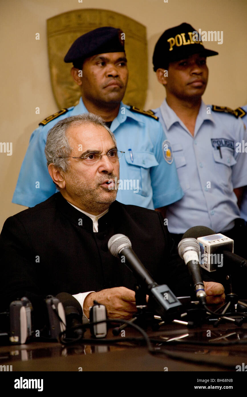 President Jose Ramos-Horta announces the new prime Minister of East Timor 6/8/07 Stock Photo